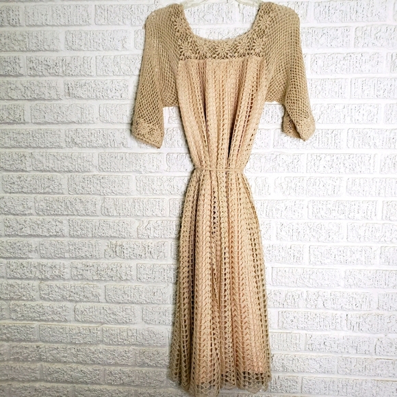 Vintage Dresses Vintage Crochet Maxi Dress Poshmark
